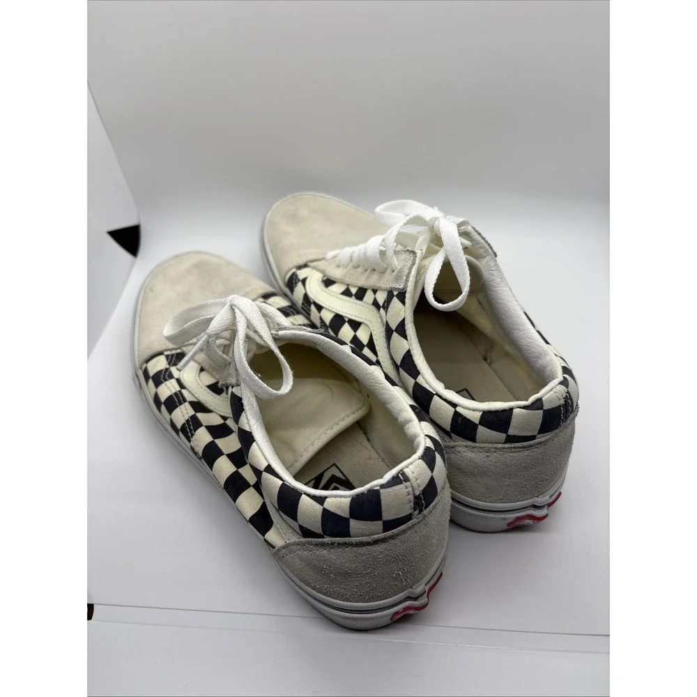 Vans Old Skool Sneaker Checkerboard Off White Black Mens 9.5 VN0A38G127K